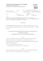 Verordnung über ein Betretungsverbot für Besucher in Kuranstalten und Sonderanstalten für Rehabilitation nach dem COVID-19-Maßnahmengesetz Verordnung über ein Betretungsverbot für Besucher in Kuranstalten und Sonderanstalten für Rehabilitation nach dem COVID-19-Maßnahmengesetz